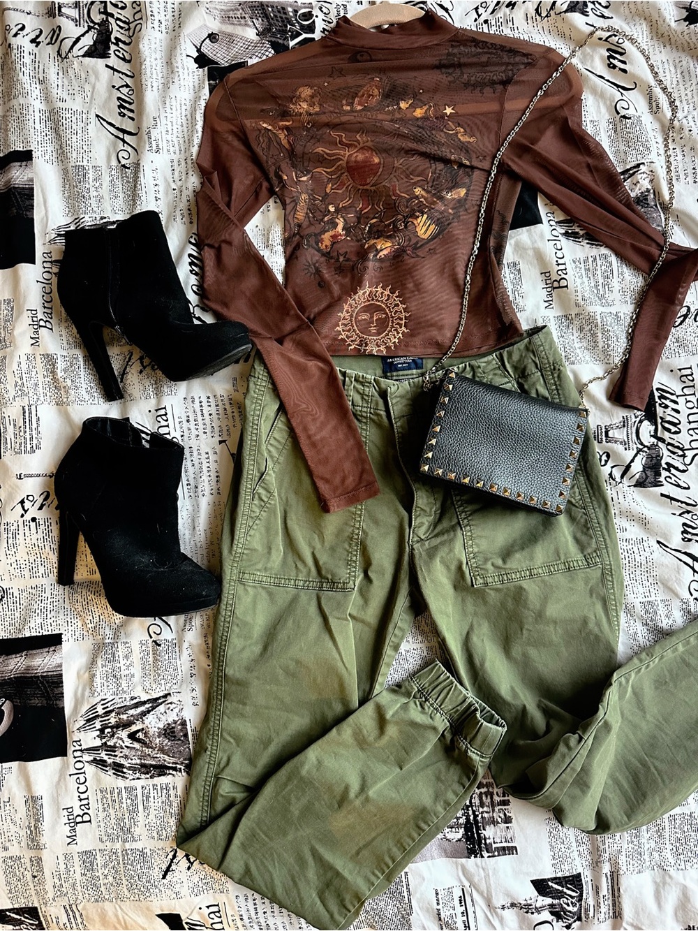 American Eagle Outfitters Olive Cargo Joggers